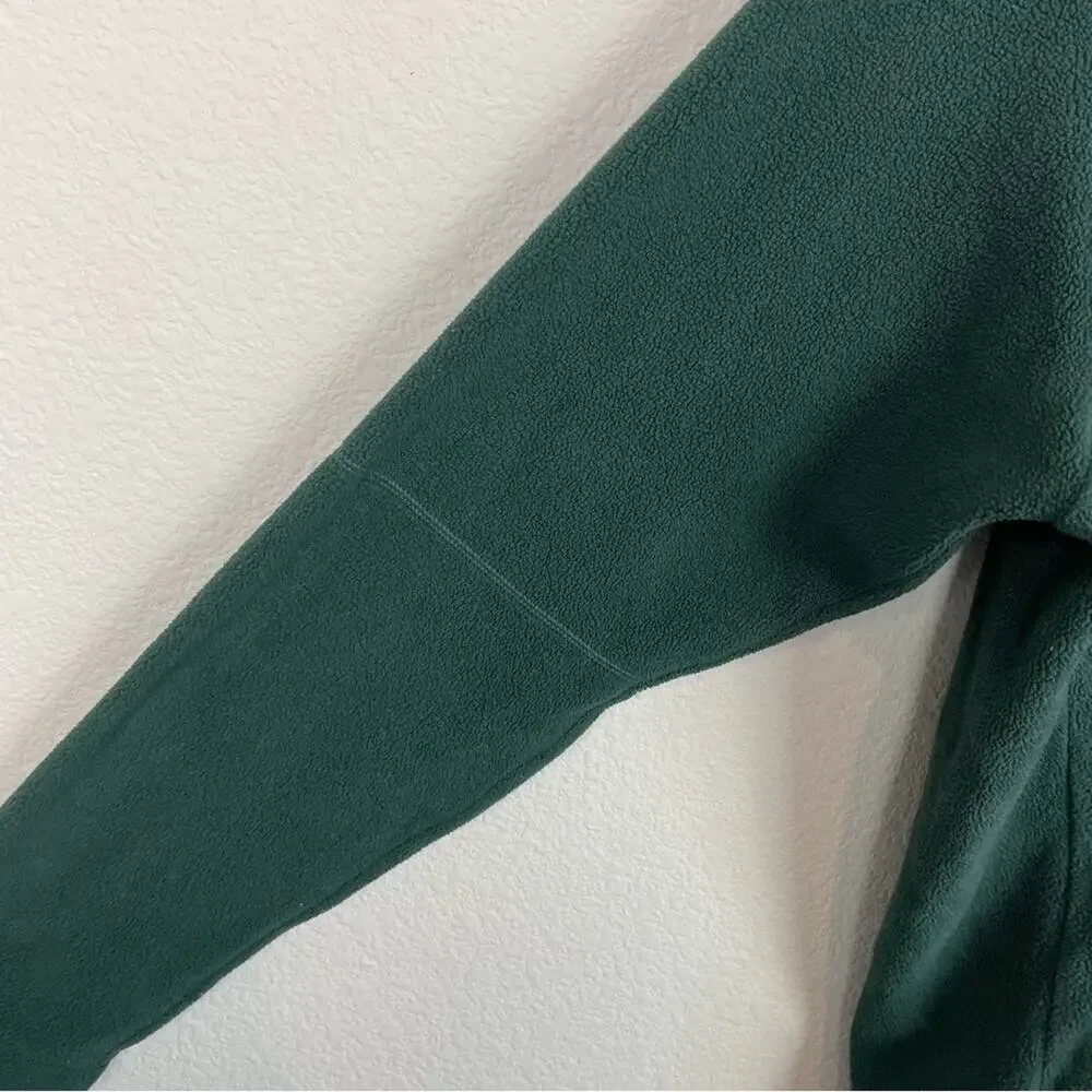 Gymshark Green Polar Fleece Hooded Pull Over Small Pockets Men's